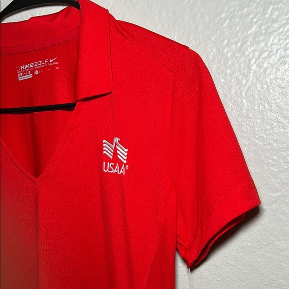 Nike Red Fitted Polo T-Shirt Short Sleeve - Picture 4 of 8